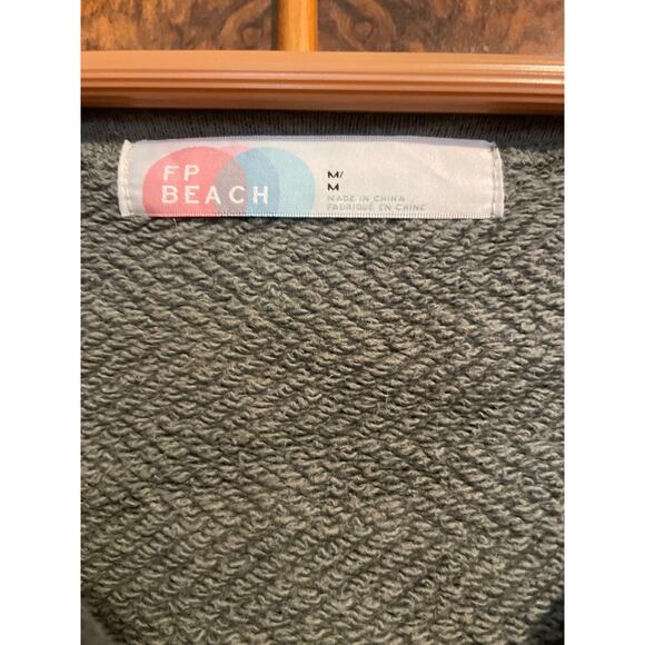 FP BEACH (free people) Coastline Cozy Midi Dress Slouchy Oversized Size M Pocket - Picture 4 of 8